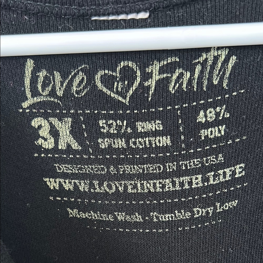 Black Crew Neck Sweater with Artistic Design - “Blessed” - Picture 3 of 3